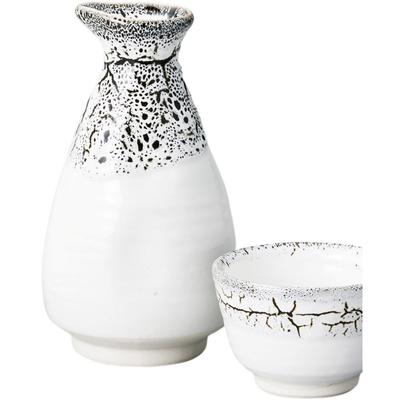 Sake Tokkuri and Ochoko X Kairagi White Tenmoku 1 Tokkuri Sake Cup Set Mino Ware Ale-net Set, Set, 6.8 H12.1cm, 180cc, No. Tokkuri, & (2 Pieces),