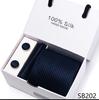 Men's 1200-Needle High-Density Business Stripe & Paisley Tie Set - 6 Piece Groom & Wedding Gift Box