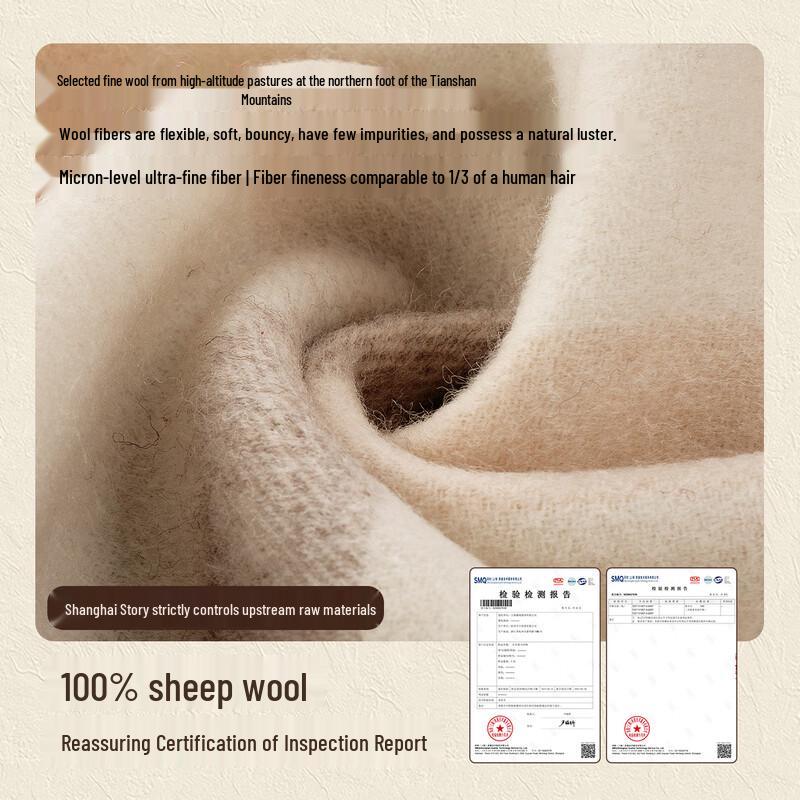 Shanghai Story Women's 100% Lambswool Scarf & Shawl