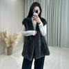 Autumn and Winter Imitation Mink Vest Women's Mid-length V-neck Mink Coat Loose Plus Cotton Thick Waistcoat