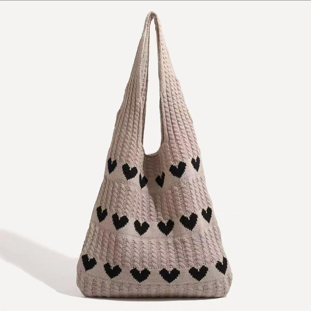 

Vintage knitted handmade wool woven bag tote versatile shoulder bag women s handbag handbag women s bag