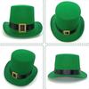 Unisex St. Patrick's Day Green Hat Felt St. Patrick's Day Costume Leprechaun Hat  Irish Day Party