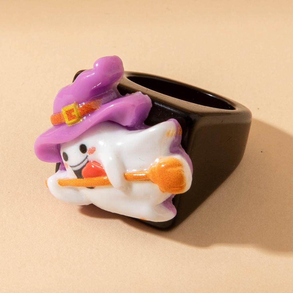 Halloween Creative Resin Ghost Pumpkin Ghost Ring Dark Easter Ring Girl