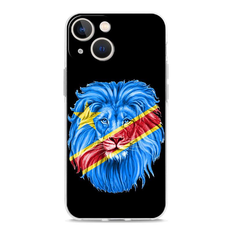 Congo Flag Luxury Transparent Phone Case For iPhone 15 14 13 12 Mini 11 Pro Max XS X XR SE 7 8 Plus Silicone Clear Cover