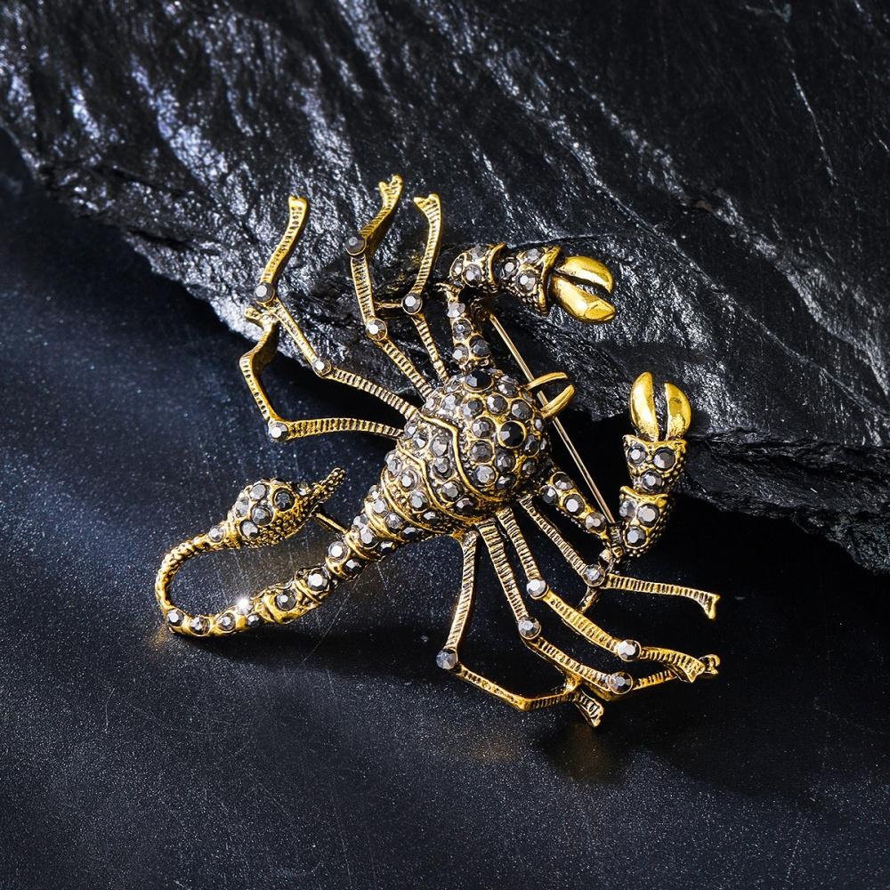 Exaggerated Scorpion Brooch Personalized Fashion Men's Suit Jacket Coat Chest Flower Collar Needle for Wholesale