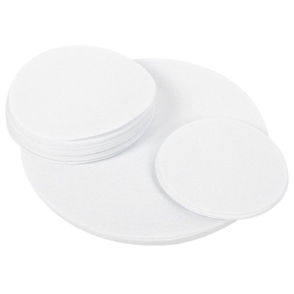 Felt Dish Protection Pad AntiFriction Storage Separator Insulation Mat Food Plate Porcelain Divider(White 48PCS)