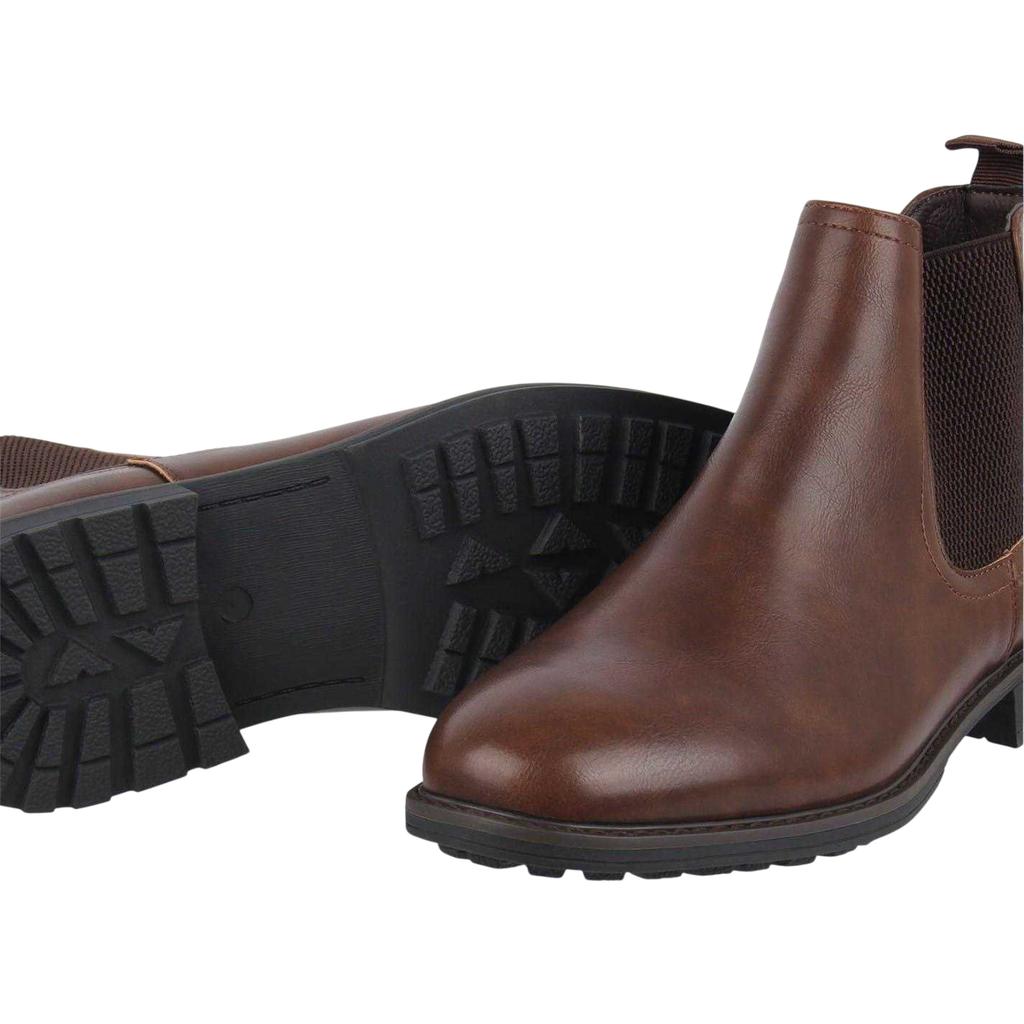 Nicholas Deakins Mens Low Block Heel Chelsea Boots