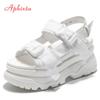 Aphixta Platform Shoes Women Sandals Wedge Heels Shoes Height Increaming Women Buckle Thick Soled Beach Sandals Woman Sandal K78