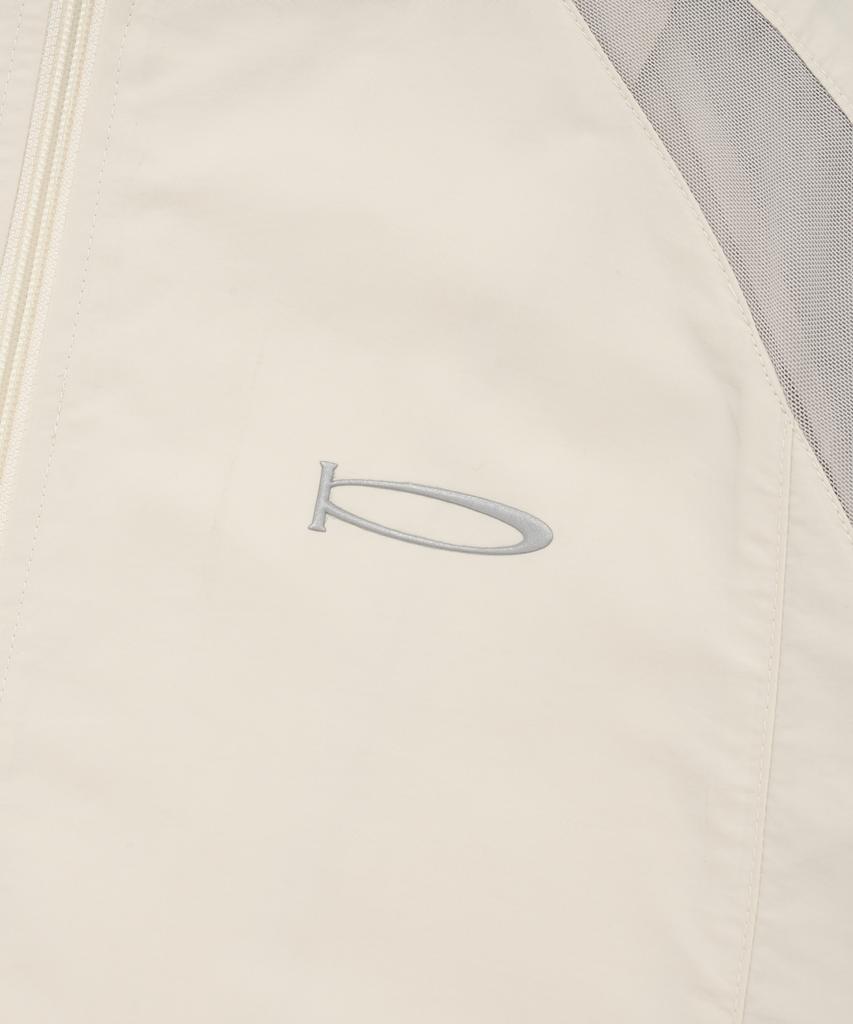 Physical Department Color Block Mesh Hoodie Track Jacket Ivory