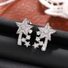 Korean version of star-shaped jewelry, popular shiny and sweet stud earrings, light luxury high-end fashion jewelry