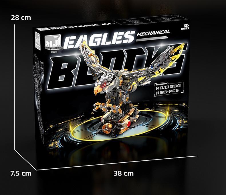 Meiji 13084 Mechanical Eagle Building Blocks - Children's Educational Assembly Toy