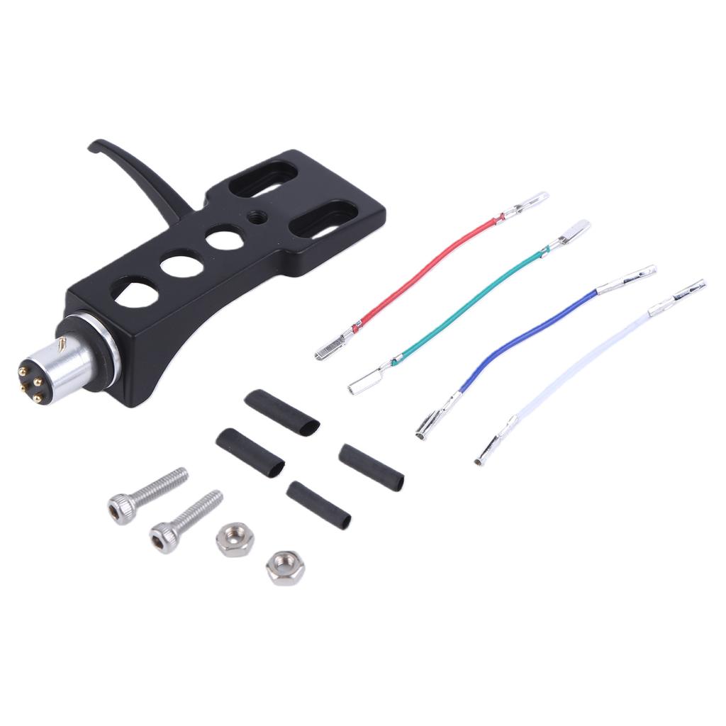 Turntable Headshell with 4 Lead Wires Cartridge Headshell Stylus Holder for LP Vinyl Pickup Record Player Phonograph