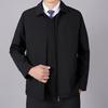 Men's Autumn Casual Cotton Jacket - Lapel, Loose Fit, for Middle-aged and Elderly