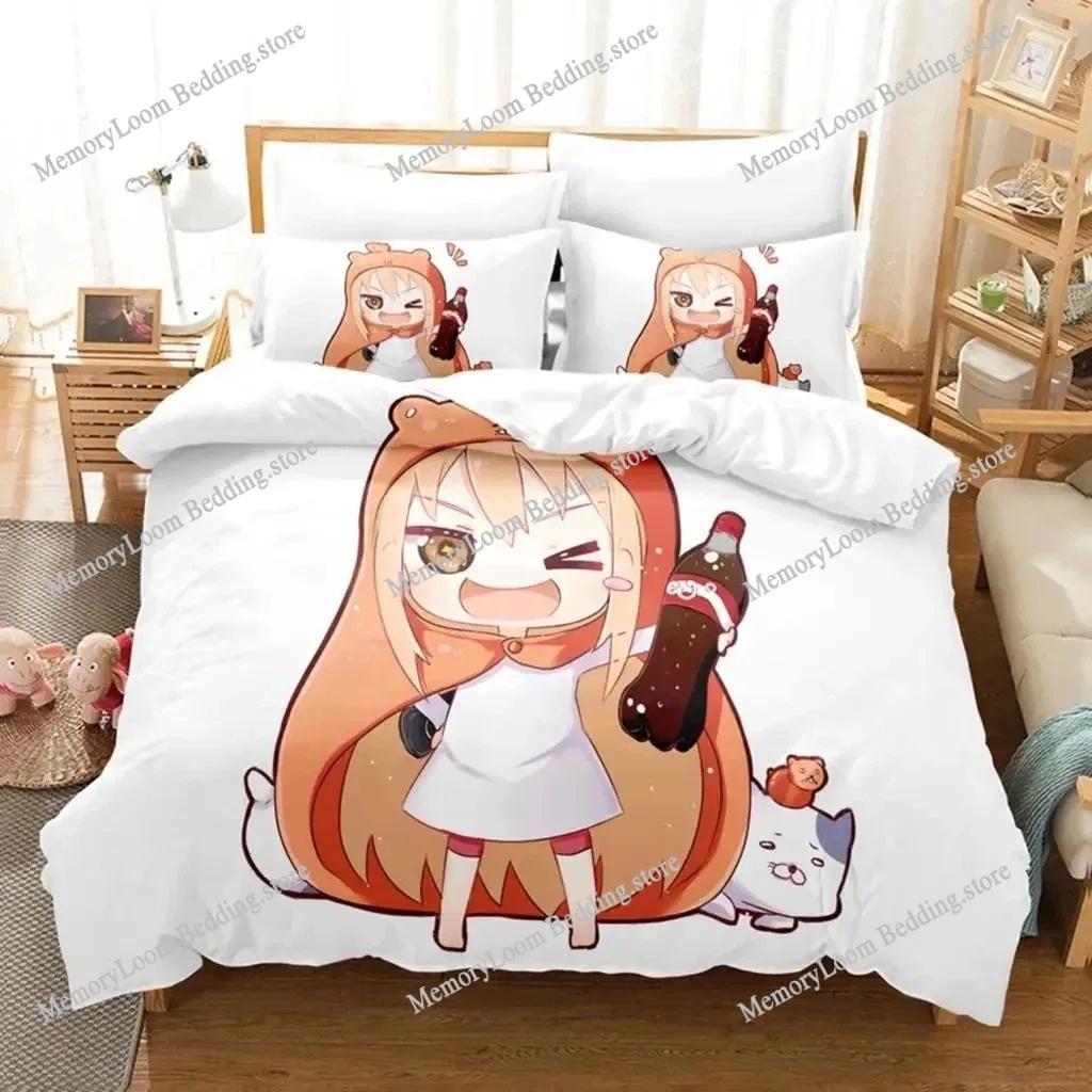 Anime Character Cute Himouto! Umaru-chan Bedding Set Full/Queen/King Size Duvet Cover Pillowcase Kids Adult Soft Home Textile