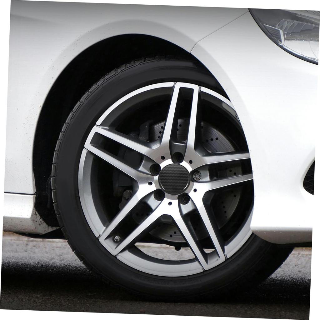 JUMPLAWN Carbon Fiber Pattern Wheel Center Cap Aluminum Shockproof Dirtproof Car Wheel Hub Cover Easy Installation and Wheel Keeping