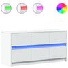 Vidaxl TV Cabinet with LED, White, 100X34X50 Cm, Wood-Based Material