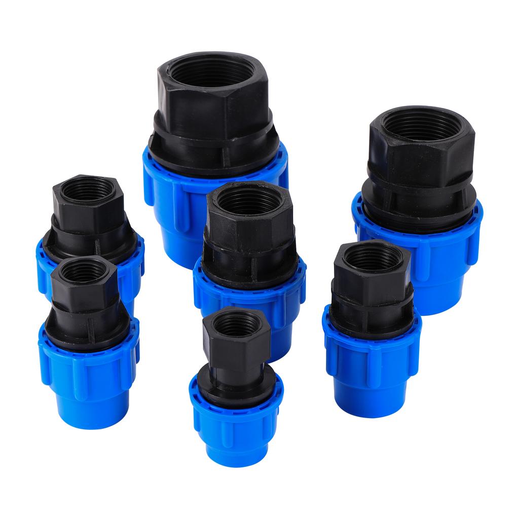 1/2" 3/4" 1" 1.2" 1.5" Female Thread Irrigation Adapter PE Pipe 20/25/32/40/50mm PE Pipe Straight Quick Connector Conversion 1Pc
