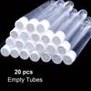 20pcs Empty Eyelash Brushes Tubes Container Reusable Crystal Lash Mascara Wand Flask Case
