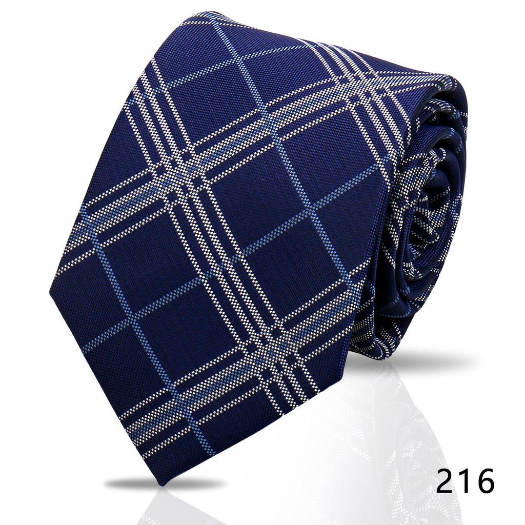 Men's High-Grade Black and Red Striped Silk Tie for Formal and Wedding Wear - 8CM
