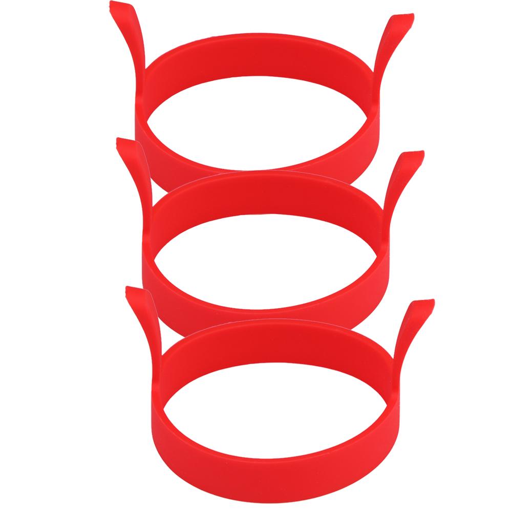 8X Silicone Ring Fried Egg Mold Nonstick Pancake Ring Molds Heat Resistant Multi-function Portable Creative for Cooking DIY Tool