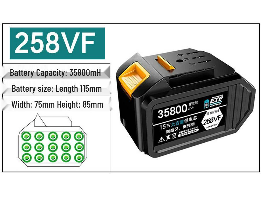 Large Art Lithium Battery for Electric Wrench, Angle Grinder, Hammer, Saw, and Hair Dryer