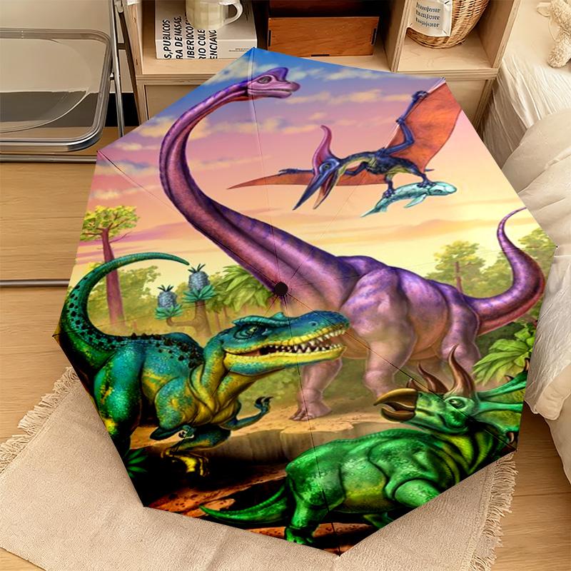 1PC Dinosaur Adventure Jungle Automatic Umbrella - Suitable Travel Outdoor Portable Umbrella Birthday Gift Daily Essentials