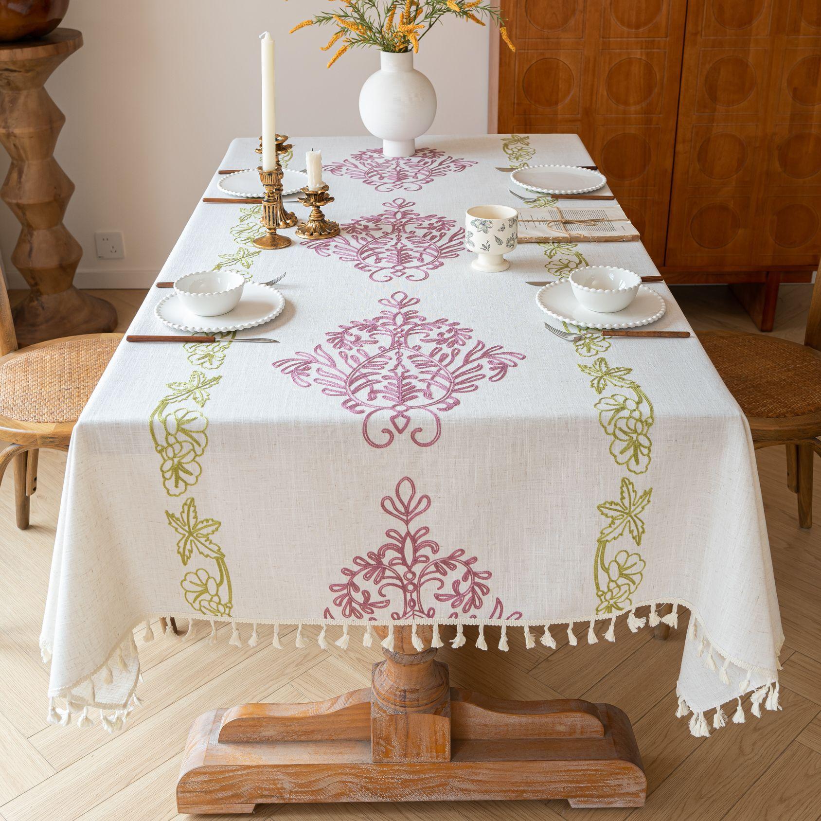 

Свадебный жаккардовый настольный флаг, ткань-покрывало для журнального столика и обувницы, салфетка-концовка, готовая новогодняя скатерть, искусство 140*140cm