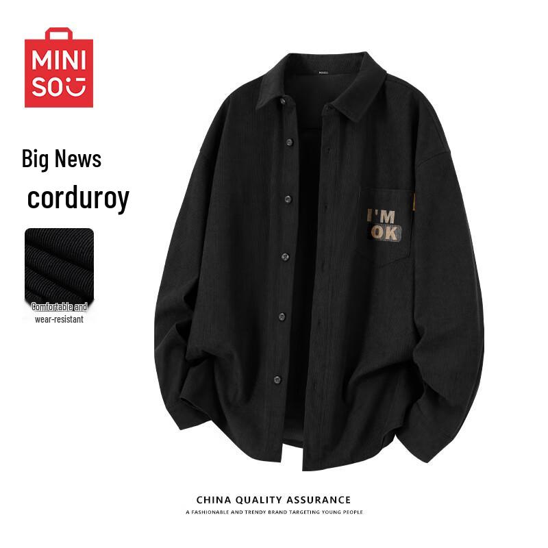 Мужская вельветовая рубашка-overshirt в винтажном стиле MINISO XL