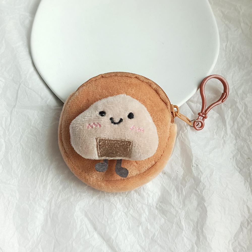 Creative Purse Cartoon Frog Animal Cute Zipper Plush Three-dimensional Coin Purse Pouch Purse Earphone Wallet Key Bag