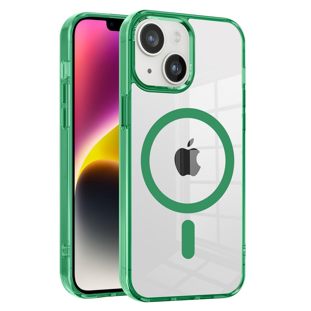 Compatible with MagSafe Phone Case for iPhone 14,Transparent PC+TPU Magnetic Phone Cover