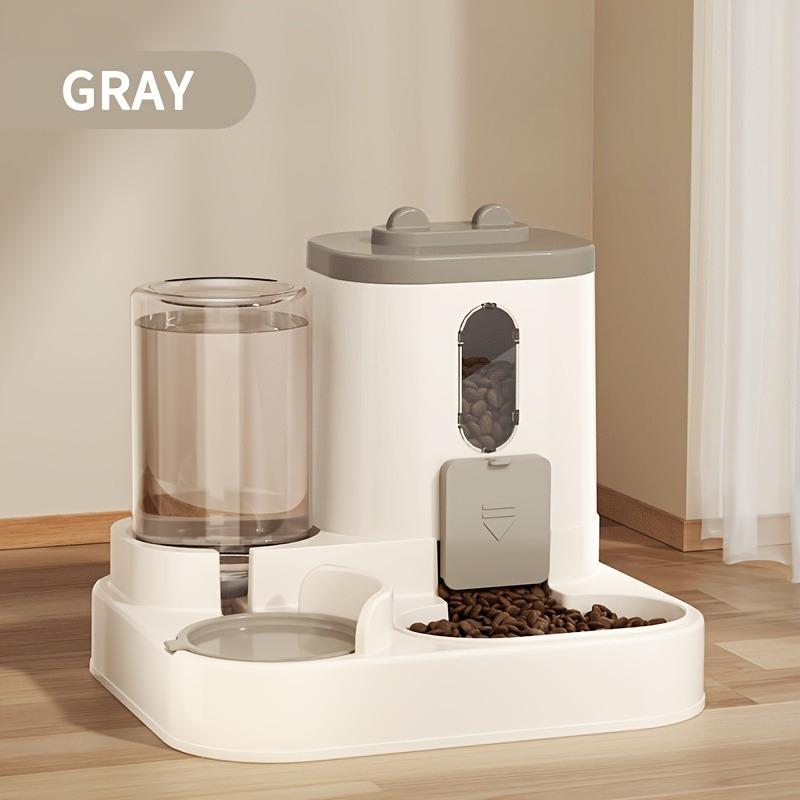 

Диспенсер для котячого корму 2 в 1, інтегрований для води та корму, повністю автоматична годівниця для котів та диспенсер для води, милий диспенсер для води