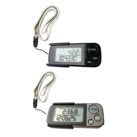 Podomètre 3D de marche avec clip et cordon Mémoire 30 jours Compteur de pas simple avec affichage LCD Suivi d'activité précis pour hommes et femmes