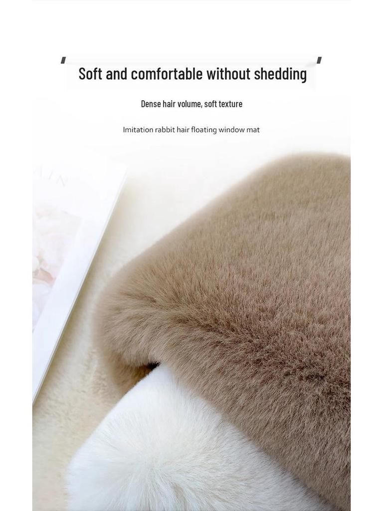 Rabbit Plush Dustproof Bedside Table Mat & Chair Cushion
