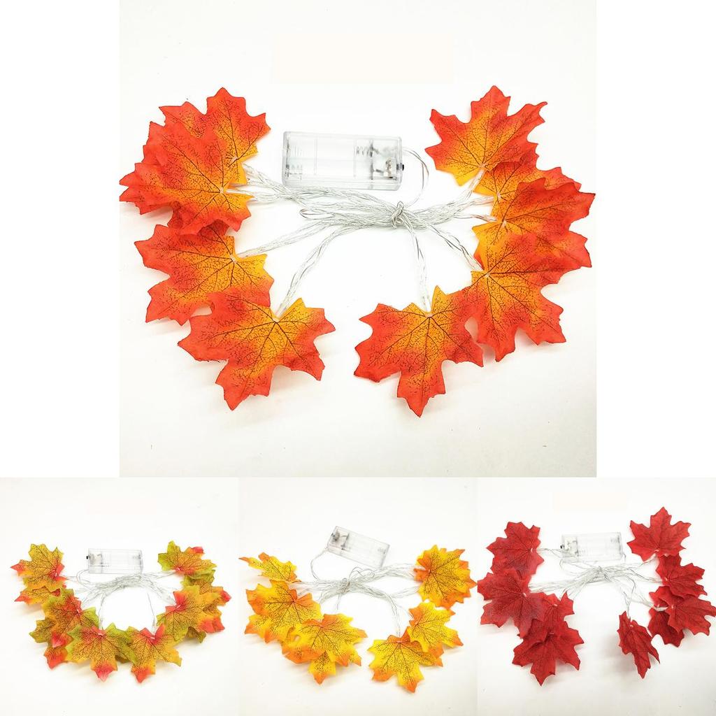 Pendant Maple Christmas Leaves Lighted Fall Garland 102030 Led String Lights