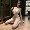 Women Sexy Open Crotch Transparent Fishnet Bodystocking Stockings