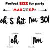 Oh I’m 30! Banner Backdrop Glitter Black Hallo Thirty Cheers to 30 Years Old Theme Decor for Man Woman Happy 30th Birthday Party Photo Studio Prop