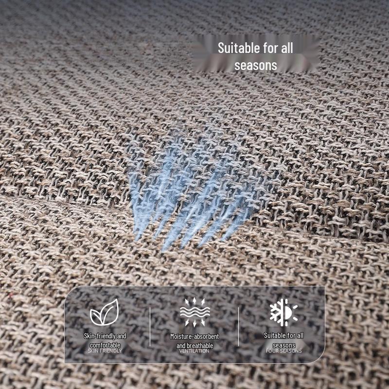 OEINGOEING Non-Inflatable Cotton Linen Car Rear Seat Mattress