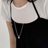 Oar Round Bean Long Necklace