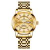 BINBOND Luxury Men Quartz Watch Waterproof Date Week Luminous Wristwatch Stainless Steel Men's Watches Male Clock Sports Reloj