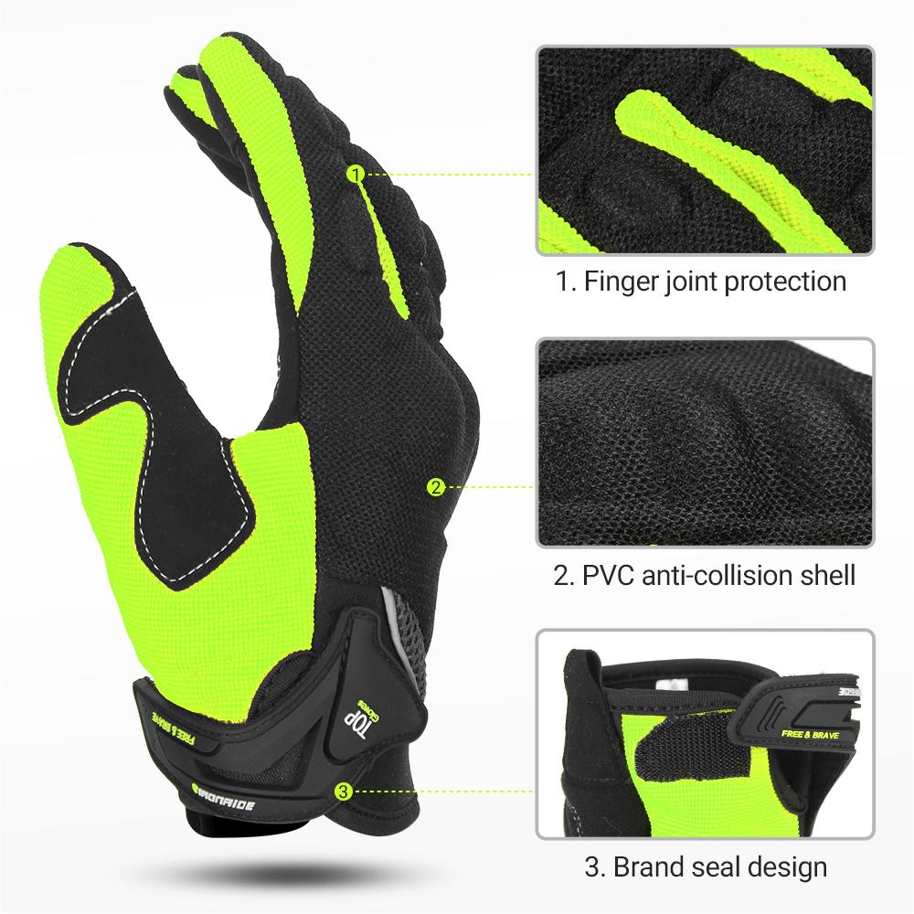Gants de Moto Moto Écran Tactile Respirants Alimentés Moto Course Conduite Vélo Gants Protecteurs Été Hommes Cyclisme Gants