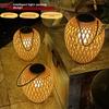 Solar Powered Bamboo Lantern Outdoor Homestay Courtyard Hand-held Chandelier Balcony Decorative Atmosphere Lantern