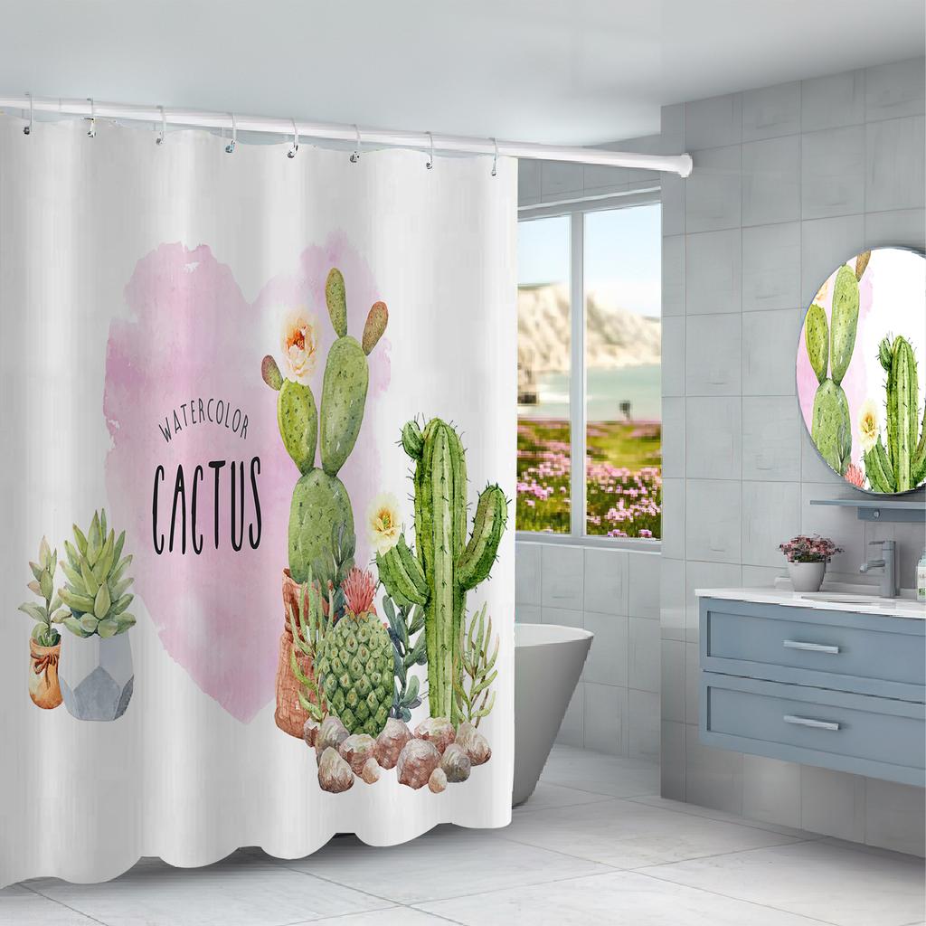 JINRUN Badezimmer verdickter wasserdichter Vorhang, schimmelfester Duschvorhang, Duschtrennwand-Vorhang, Duschvorhang, Badezimmer-Vorhang, kostenlose Perforation