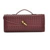 Niche Woven Shoulder Organ Bag, Fashionable Horizontal Clutch Bag, Versatile Women's Oblique Span Bag