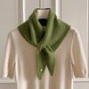 Knitted Scarf Women  Wool Winter Warm Scarves Bright Solid Color Design Thickened Shawl Soft Triangle Pure Wool Neck
