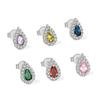 Exquisite Teardrop Micro Paved Zircon Stud Earrings Minimalist Light Luxury Fashion Versatile Women Jewelry