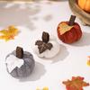 Handmade Crochet Pumpkin Decoration With Polyester Fabric Harvest Festival Shelf Display Accessory