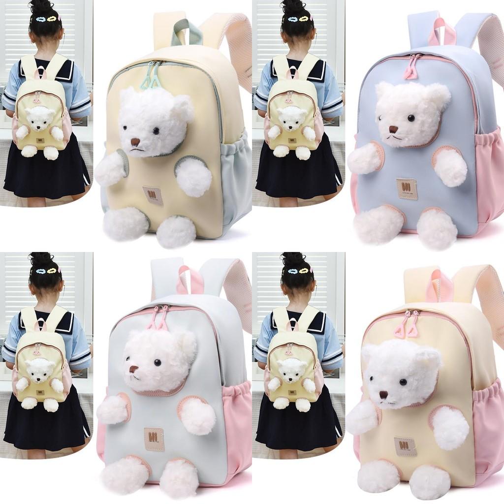 Preschool Kids Backpack With Soft Plush And Functional Baggage For School Use