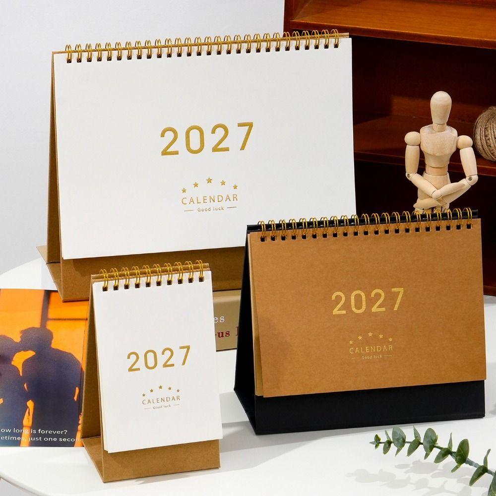 Standing 2027 Desk Calendar Multi-function Planner Scheduler Agenda Organizer Office Planning
