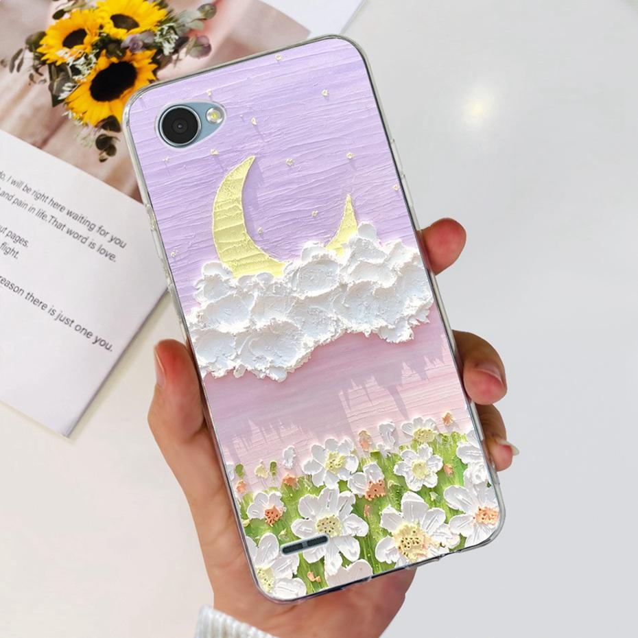 For LG Q6 Q6a Q6+ M700 X600K X600L X600S Cute Flower Cat Painted Phone Case For LG Q6 Plus Q 6 Alpha Soft Silicone TPU Cases