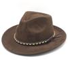 New European and American Men's and Women's Top Hats, Western Cowboy Hats, Suede Jazz Hats, Sunshade Crimped New Top Hats